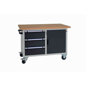 https://www.techni-contact.site/ressources/images/produits/merchandising/etabli-pour-atelier-400-kg-51998352-1.jpg - Capacité de charge : 400 Kg - Hauteur de travail : 880 mm - Gris clair RAL 7035 / Gris anthracite RAL 7016