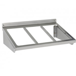 Etagère de cuisine pour bacs - Matière : Inox - Dim (L x l) : 560 x 370 mm- Etagère inclinée à 15°