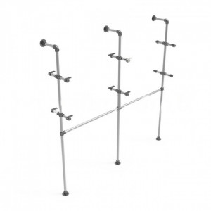 https://www.techni-contact.site/ressources/images/produits/merchandising/etagere-double-avec-penderie-en-structure-tubulaire-35278497-1.jpg - Tube mural : 30 cm – Type de tube : Ø B 34 mm en acier galvanisé