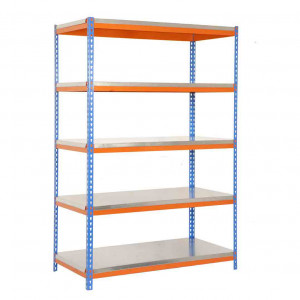 https://www.techni-contact.site/ressources/images/produits/merchandising/etagere-metallique-sans-vis-5-niveaux-45177147-1.jpg - 5 Niveaux - Capacité : 300 kg par plateau avec charge uniformément répartie – Métal