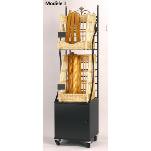 Étagère mobile modulable baguettes - Dimensions : 50 x 50 x 200 - Métal