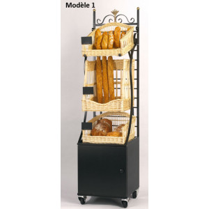 Étagère mobile modulable pains spéciaux - Dimensions : 50 x 50 x 200 - Métal