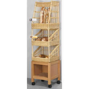 Étagère mobile pour boulangerie - Dimensions. : 50 x 50 x 200 - Hêtre massif