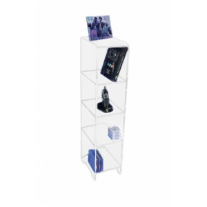 Etagère plexiglas 4 tablettes - Plexiglas épaisseur 6 4 mm - Largeur : 23 cm - Profondeur: 33 cm - Hauteur : 105 cm