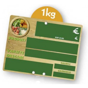 Etiquette de commerce fruits et légumes - Paquet de 10 - Grandes pattes ou Pique inox