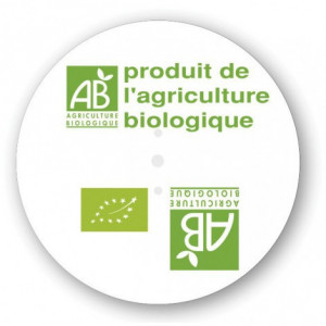 Etiquette discinfo agriculture biologique - Diamètre : 68 mm