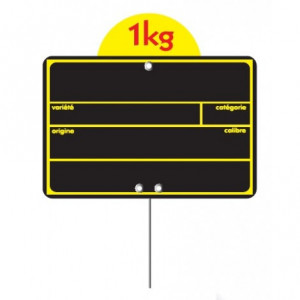 https://www.techni-contact.site/ressources/images/produits/merchandising/etiquette-primeur-avec-disque-poids-41239219-1.jpg - Paquet de 10 - Pique inox ou grandes pattes - VOCC - Disque poids en haut