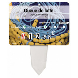 https://www.techni-contact.site/ressources/images/produits/merchandising/etiquette-prix-poissonnerie-avec-roulettes-39527559-1.jpg - Format : 14 x 10 cm - Avec roulettes - Patte PVC cristal - Neutre ou avec texte