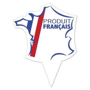 Etiquette prix produit français - Dimensions : 4x5 - 10x8 cm - PVC - pique plastique