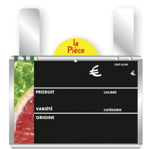 Etiquette produit pour fruits et légumes - Dimensions :  15 x 10 - 20 x 15 cm