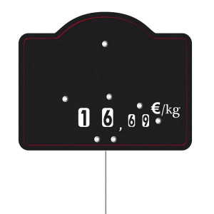 Etiquettes boucheries à roulettes - Dimensions : 12 x 9.5 cm