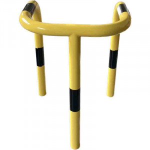 https://www.techni-contact.site/ressources/images/produits/merchandising/etrier-de-protection-a-sceller-o-60-mm-13422533-1.jpg - Dimensions (Ø x H) : 60 x 800 mm - Acier galvanisé - Noir/Jaune 