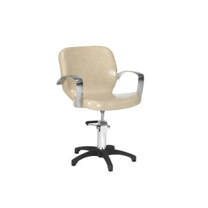 Fauteuil coiffure accoudoirs alu - Dimensions du fauteuil (L x P x H) : 60 x 63 x 86/101 cm