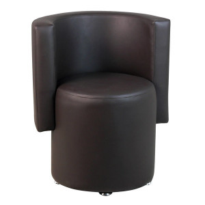 Fauteuil d'accueil en simili-cuir - Dimensions : 75 x 67 x 57 cm