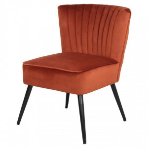 Fauteuil de style contemporain en velours - Fauteuil de style contemporain fabriqué en acier et velours