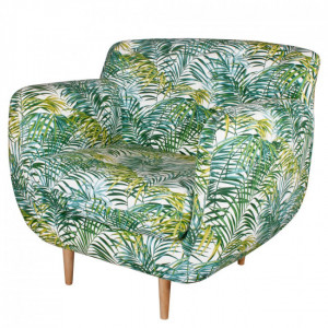 Fauteuil de style scandinave - Fauteuil de style scandinave revêtement tissu à motifs