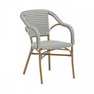 Fauteuil de terrasse tressé MONZA - Usage : Extérieur - Matière : aluminium - Dimensions ( L x p x h ) : 56 x 51 x 80 cm