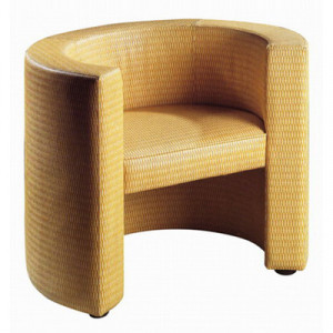 Fauteuil rembourré d'accueil - Revêtement simili-cuir ou cuir véritable