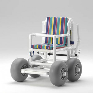 Fauteuil roulant pour plage - Transport de personnes à mobilité réduite sur un sol mou