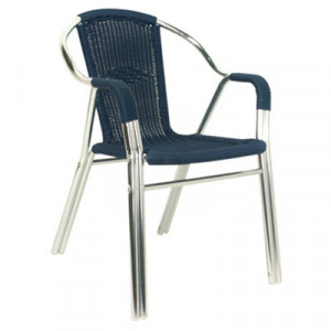 Fauteuil terrasse empilable aluminium - Poids net 4.00 kg