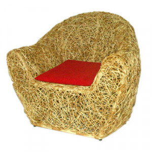 Fauteuil tressage naturel liane - Verrins réglables