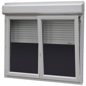 Fenêtre PVC 2 vantaux avec volet roulant - Sens d'ouverture à définir