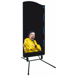 https://www.techni-contact.site/ressources/images/produits/merchandising/figurine-de-trottoir-poissonnerie-colin-52911156-1.jpg - Format : 60 x 148 cm - Matériau composite alu/PVC 6mm, laqué noir - Piètement mécano vissé sur ressorts 