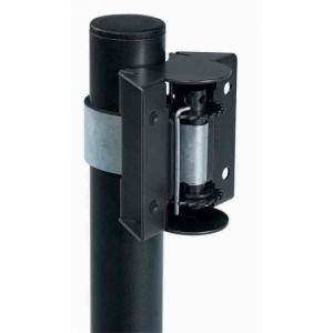 https://www.techni-contact.site/ressources/images/produits/merchandising/fixation-universelle-pour-poteau-gris-manganese-collec-81541554-1.jpg - Dim. (L x l x H) : 105 x 110 x 65 mm - Acier poudré anti-UV - Gris Manganèse