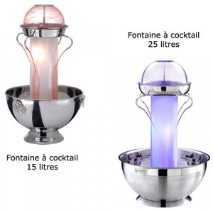 Fontaine à cocktail 15 ou 25 litres - Contenance : 15 ou 25 litres - Diamètre : 42 ou 50 cm