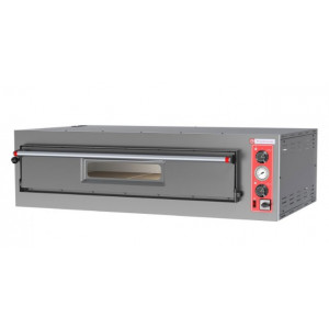 Four électrique à chambre de cuisson 4 pizzas - Four avec façade et porte en acier avec vitre 