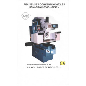 Fraiseuse conventionnelle semi-banc fixe DF 1-MA - Courses: 700*370*510 mm