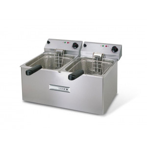 Friteuse électrique double cuve 2 x 8 Litres - Capacité (L) : 2 x 8