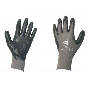 Gant manutention support nylon jauge - Taille :  De 7 et 8  - Matière : Nitrile foam noir