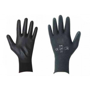 Gant polyuréthane noir Taille 6 à 11 - Taille : De 6 à 11 - Matière : Polyuréthane Noir