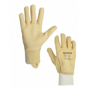 Gants de manutention en fleur de bovin - Tailles : 7 ou 10- Matière : Cuir tout fleur de bovin , poignet coton