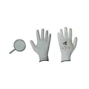 Gants polyuréthane support nylon - Taille : De 5 à 10 - Matière : Polyuréthane blanc