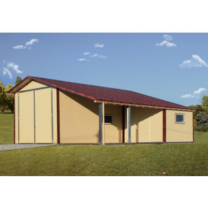 https://www.techni-contact.site/ressources/images/produits/merchandising/garage-camping-car-avec-preau-et-local-41754777-1.jpg - Dimension extérieure : l. 7.00 x P. 9.09m soit 36.36m²