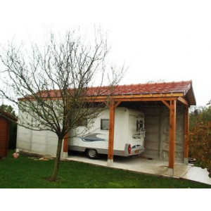 Garage grande hauteur en béton - Abri auto