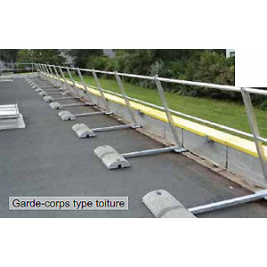 Garde-corps autoportant en aluminium - Fixation au sol ou sur le mur