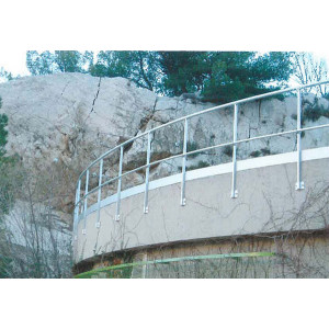 Garde corps toiture - Garde corps pour toiture en aluminium 6060 – Droit, incliné ou cintré