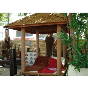 Gazebo en bois - Hauteur Hors tout : 3,5 m

