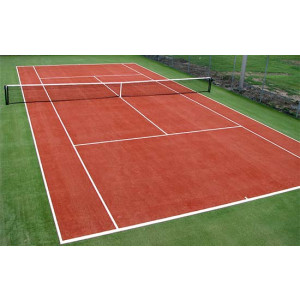 Gazon synthétique pour rénovation terrain tennis - Hauteur de la fibre : 20 mm (+/-10%)