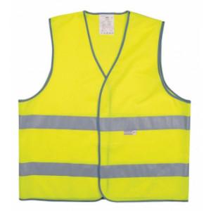 Gilet de signalisation 100 % polyester - Bandes rétro réfléchissantes - Tailles : M à XXL