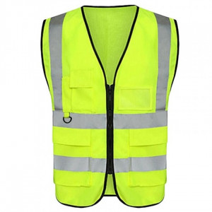 Gilet fluorescent - Larges bandes réfléchissantes