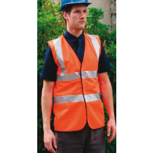 Gilet haute visibilité orange fluo - Gilet conforme à la norme EN471 classe 2