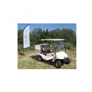 Golfette utilitaire avec demi caisson - Batterie : 48 V. Disponible également en location