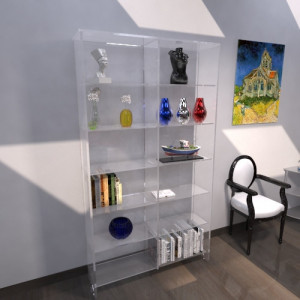 https://www.techni-contact.site/ressources/images/produits/merchandising/grande-bibliotheque-en-plexiglas-31462751-1.jpg - Plexiglas - Dimensions (L x P x H) 110 x 30 x 200 cm