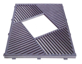 Grille arbre fonte - Dimensions : Long 1310 x larg 960 mm