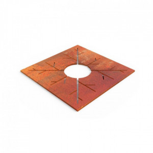 Grille d'arbres en corten - Dimensions : De 80 x 80 cm à 150 x 150 cm - Diamètre : 50 cm