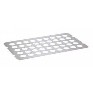 Grille perforée pour 45 verrines - Pour 45 verrines - Diamètre par alvéole: 0,37 cm